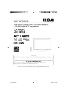 Notice TV LCD RCA  L26HD35D