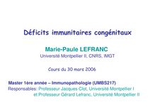 Cours M1Immunopathologie  30 mars 2006