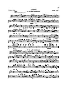 Partition de violon (alternate), 6 National Airs avec Variations par Ludwig van Beethoven