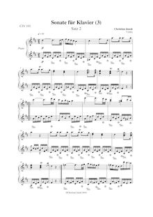 Partition , ♩=40, Piano Sonata No.3 en A major, Klaviersonate Nr. 3