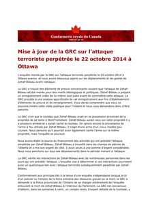 Rapport sur l attaque terroriste d Ottawa