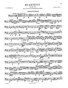 Partition violoncelle, corde quatuor No.4, Op.18/4, C minor, Beethoven, Ludwig van par Ludwig van Beethoven