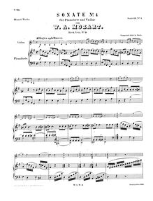 Partition de piano, violon Sonata, Violin Sonata No.4