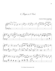 Partition , Fuga a 3 Voci (A major), Fughe e Capricci, Op.1, F major