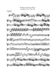 Partition violons I, Symphony No.39, E♭ major, Mozart, Wolfgang Amadeus par Wolfgang Amadeus Mozart