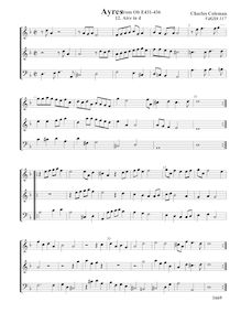 Partition , Aire en D minor, VdGS No.117 - partition complète, Aris pour 3 violes de gambe