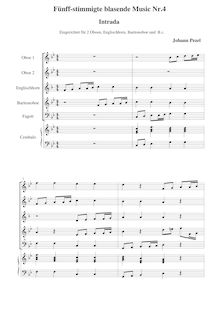 Partition No.4: Intrada - Score et parties, Sonaten für 3 Posaunen und 2 Zinken