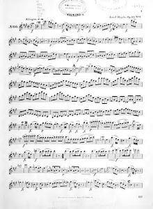 Partition violon 1, corde quatuors, Op.55, Haydn, Joseph