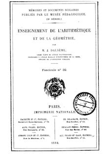 Enseignement de l arithmétique et de la géométrie / par M. J. Dalsème,...