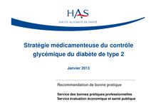 Stratégie médicamenteuse du contrôle glycémique du diabète de type 2 - Diaporama : Diabète de type 2