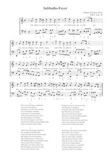 Partition Ich stimm  itzund ein Straff-Lied an, BWV Anh.36, 7 Geistliche Oden und ein Gedicht