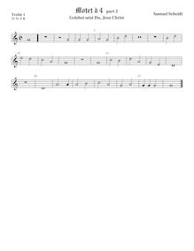Partition 2nd verse − viole de gambe aigue 1, Tabulatura Nova, Scheidt, Samuel