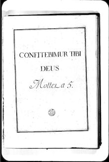 Partition complète, Confitebimur tibi Deus, grand motet, Lalande, Michel Richard de