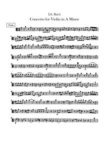 Partition altos, violon Concerto, Violin Concerto No.1, A minor