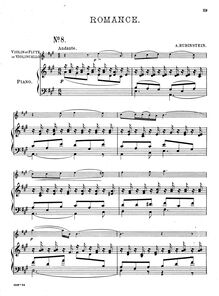 Partition de piano et partition de violon, 2 Morceaux, Op.26
