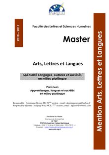 Arts, Lettres et Langues