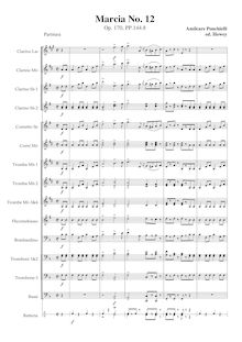 Partition complète, Marcia No.12, Op.170, Ponchielli, Amilcare