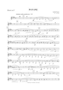Partition cor (F), Pavane, Op.50, F? minor, Fauré, Gabriel