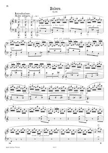 Partition complète (filter), Bolero, Chopin, Frédéric