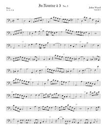 Partition viole de basse, 5 en Nomines a 4, Ward, John par John Ward