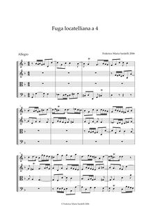 Partition complète, Fuga locatelliana a 4, G minor, Sardelli, Federico Maria