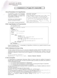 Programmation Objet - 1ère Année 2004 Informatique IUT Reims