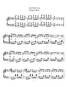 Partition de piano, King Cotton, Sousa, John Philip par John Philip Sousa