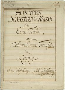 Partition parties complètes, Sonaten Sonatinen und Rondos für eine Floete