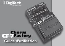Notice Instruments de musique DigiTech  CF7