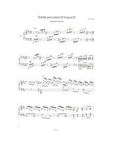 Partition I, Presto, Sonate No.4 pour piano, Op.67, Plante, Cyril