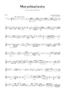 Partition trompette , partie, March-Burlesque pour trompette et Piano