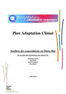 Plan national d adaptation de la France aux effets du changement climatique : D