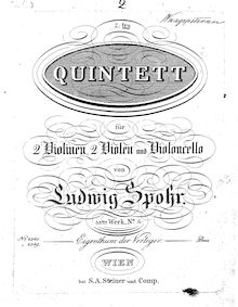 Partition parties complètes, corde quintette No.2, Spohr, Louis