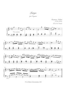 Partition complète, Largo per Organo, D minor, Valeri, Gaetano