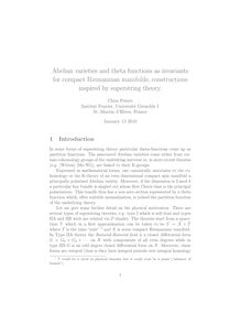 Abelian varieties and theta functions as invariants for compact Riemannian manifolds constructions