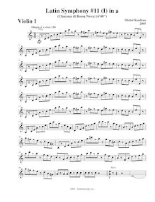 Partition violons I, Symphony No.11  Latin , A minor, Rondeau, Michel