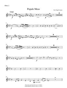 Partition hautbois 2, Popule Meus, Improperias, F minor, Lamas, José Ángel