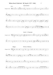 Partition timbales, Missa Sancti Gabrielis, Haydn, Michael