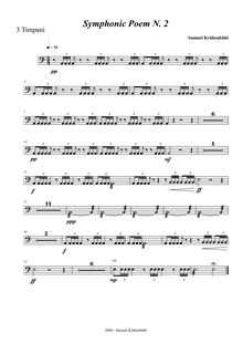 Partition timbales, symphonique Poem No.2, Krähenbühl, Samuel