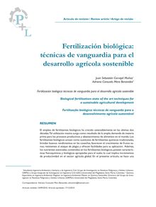 Fertilización biológica:técnicas de vanguardia para eldesarrollo agrícola sostenible