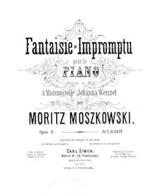 Partition complète, Fantaisie-Impromptu, Op.6, Moszkowski, Moritz