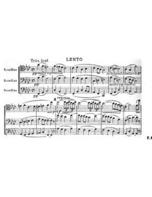 Partition I, Lento - Finale,  pour 3 violoncelles, F major, La Tombelle, Fernand de