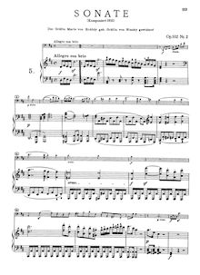 Partition de piano, violoncelle Sonata No.5, Op.102/2