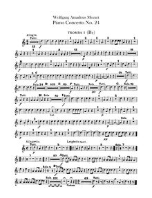 Partition trompette 1, 2 (en C, Transposed en B♭), Piano Concerto No.24