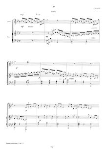 Partition I, Final, Sonate No.3 pour violon et piano, Plante, Cyril
