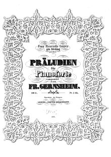 Partition complète, 6 préludes, Op.2, Gernsheim, Friedrich