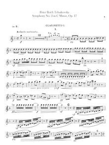 Partition clarinette 1, 2 (B♭, C), Symphony No.2, Little Russian