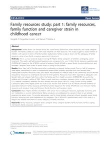 Family resources study: part 1: family resources, family function and caregiver strain in childhood cancer