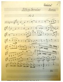 Partition violon 1, sonates pour cordes, Sonate per archi, Rossini, Gioacchino