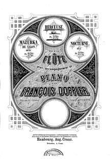 Partition Piano et flûte Score, Berceuse, Op.15, Doppler, Franz